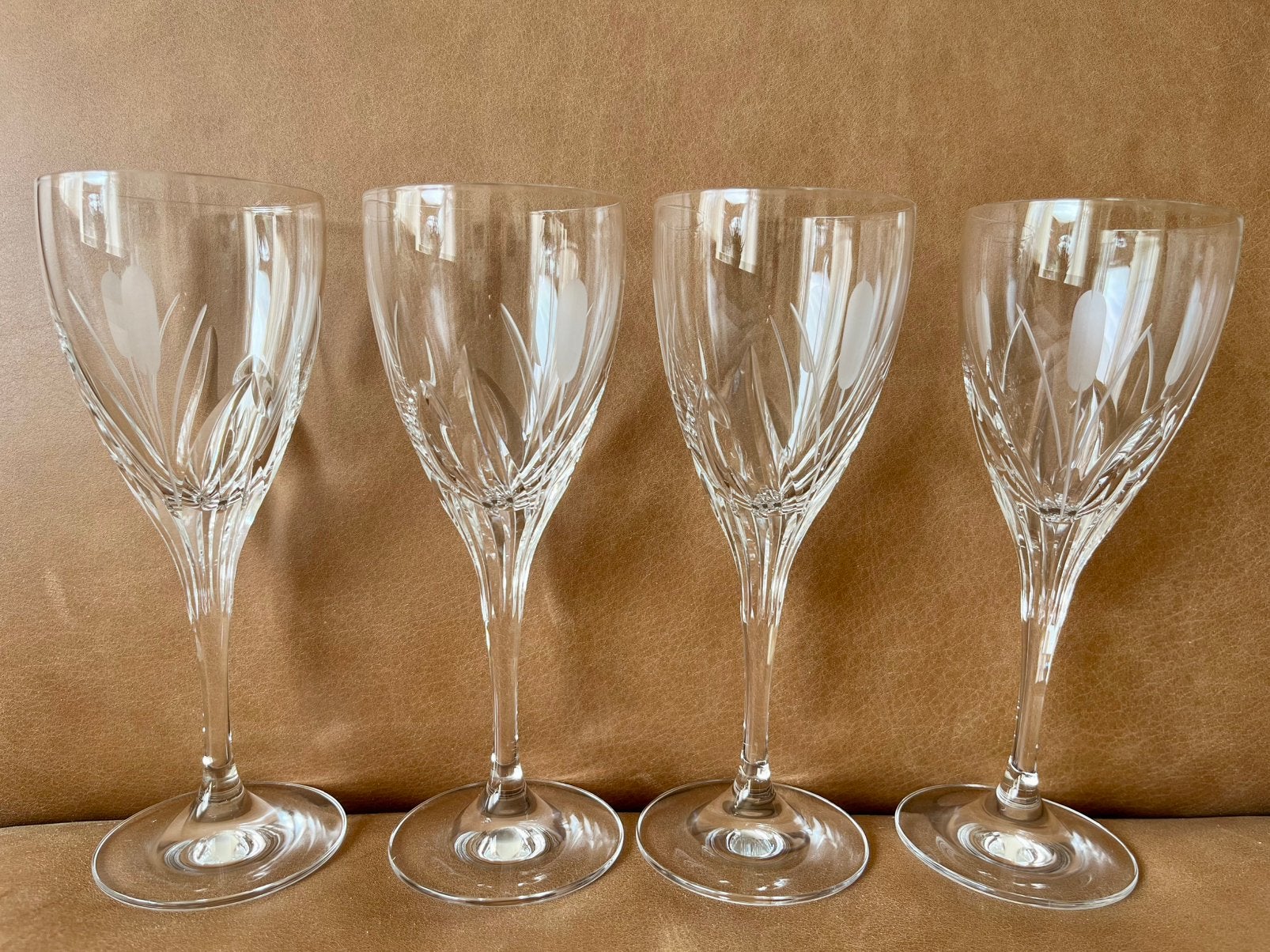 Wijnglazen Waterglazen Glas Glazen Kristal Gesneden Vintage, Ophalen of Verzenden