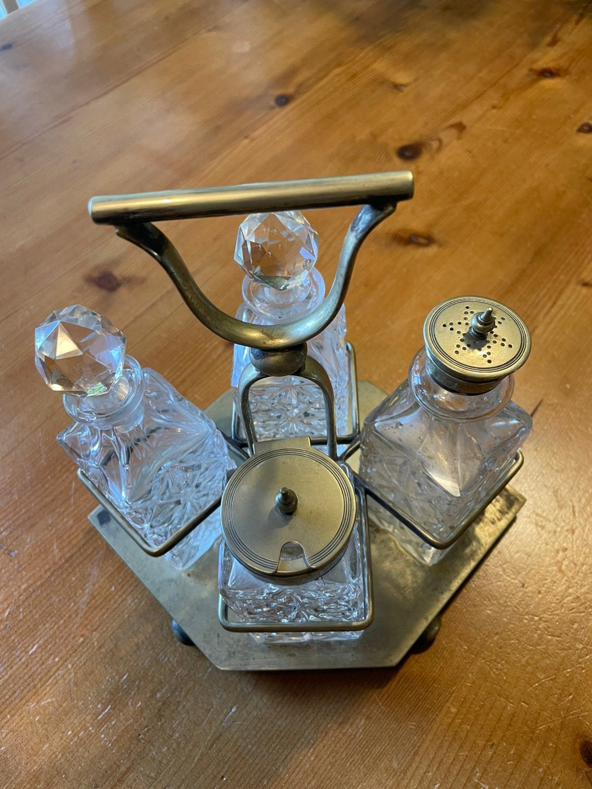 Antiek peper / zout setje, Antiek en Kunst, Antiek | Glas en Kristal, Ophalen