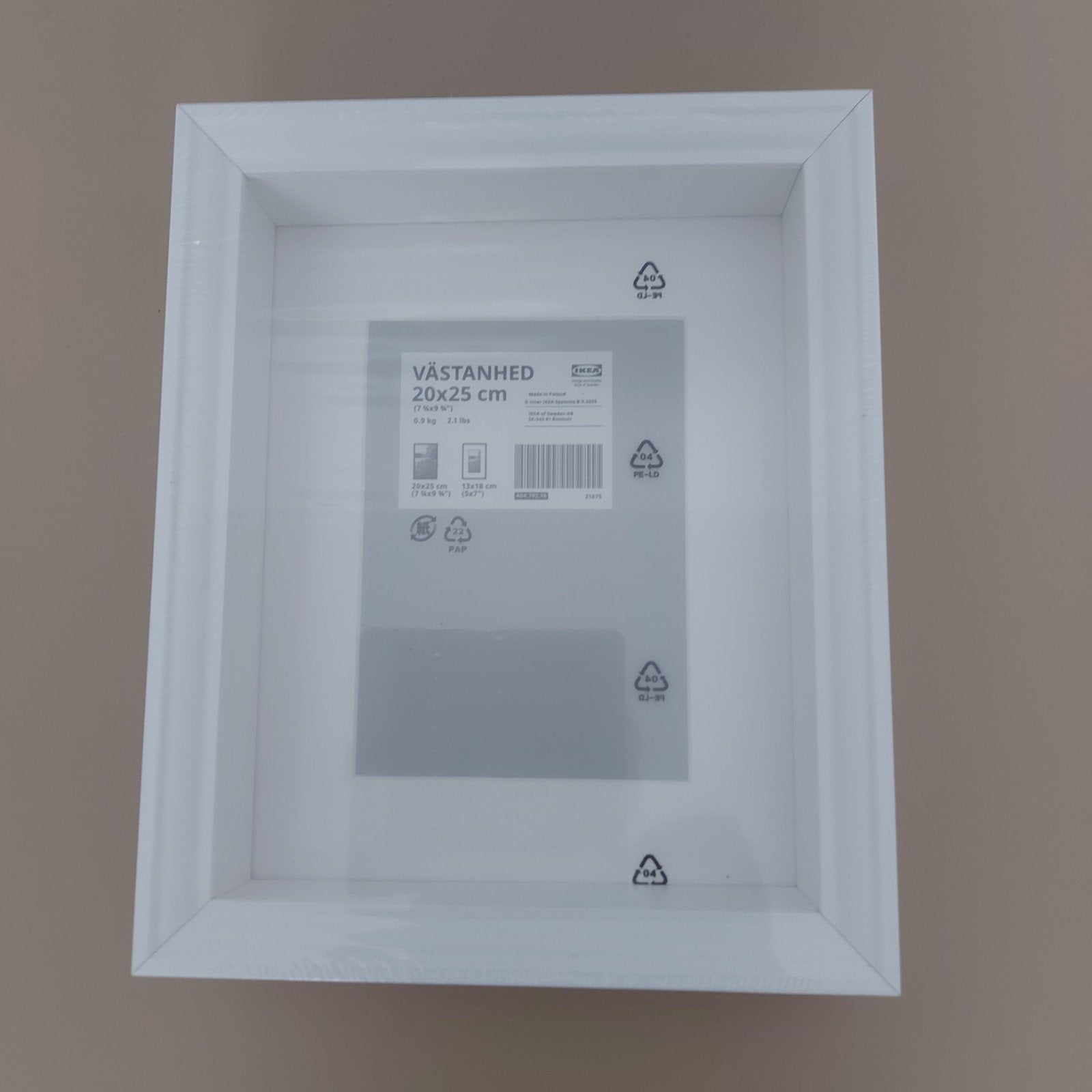 IKEA VÄSTANHED fotolijst 20x25 cm wit, Ophalen, Nieuw, Fotolijst, Met glas