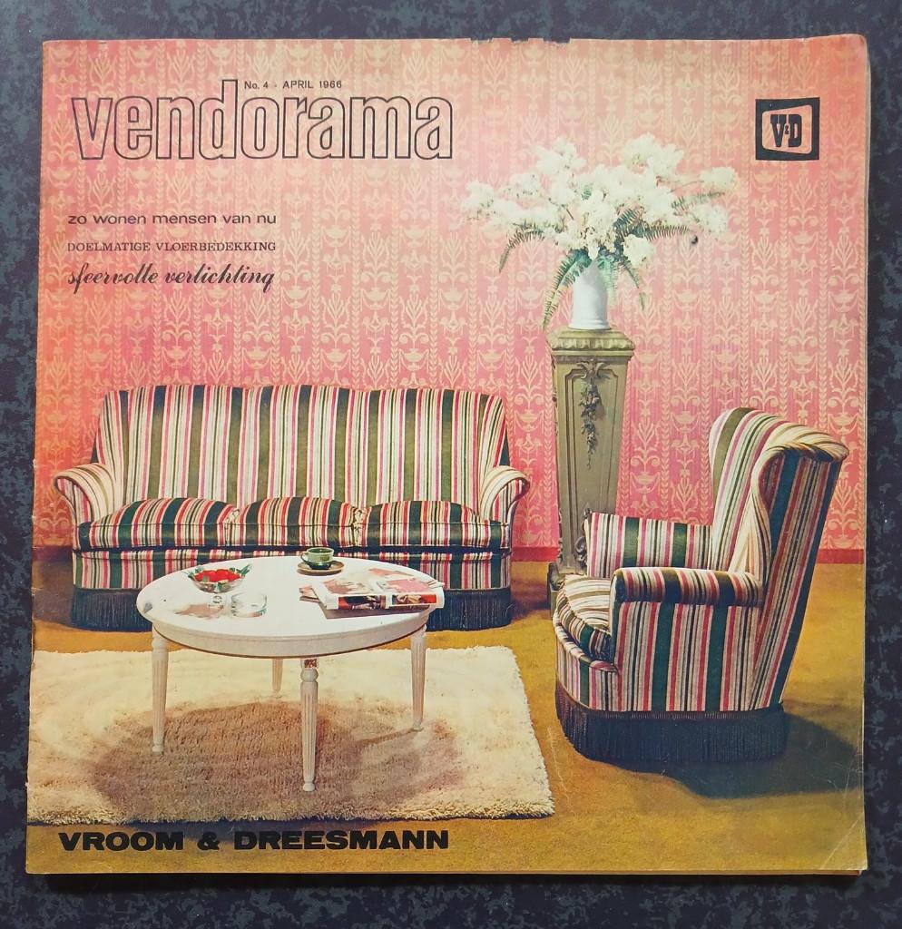 V&D Vendorama folder 1966 woninginrichting meubels e.a., Boeken, Catalogussen en Folders, Gelezen, Folder, Verzenden