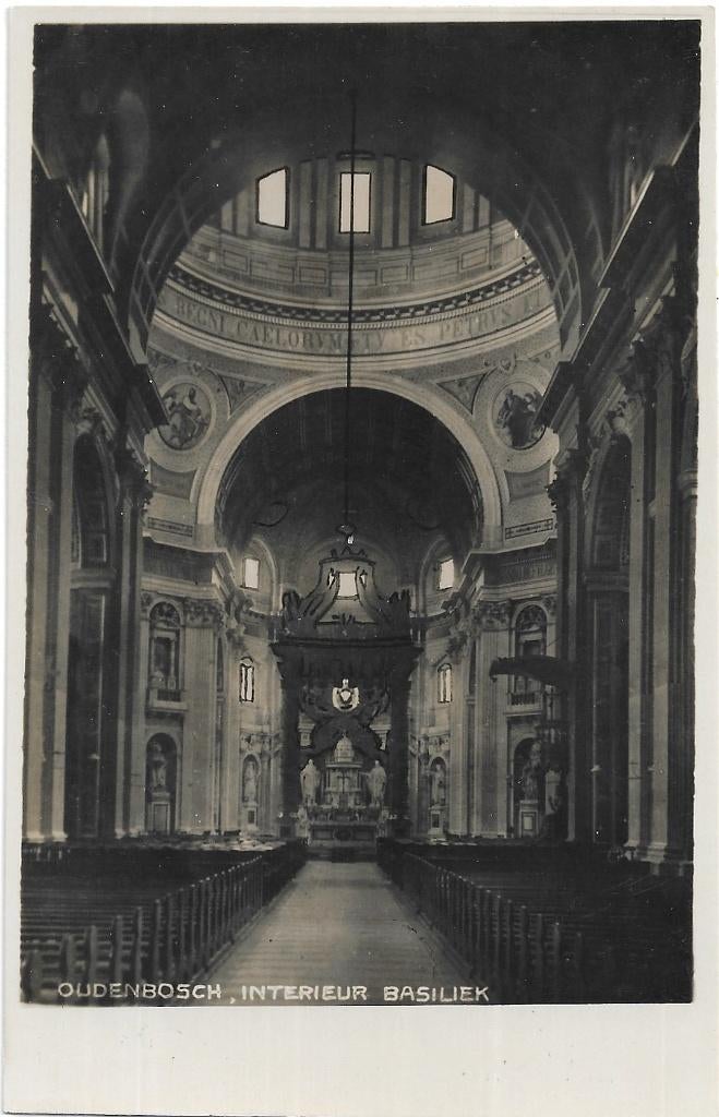 AK Oudenbosch - Interieur Basiliek, Verzenden, 1940 tot 1960, Ongelopen, Noord-Brabant