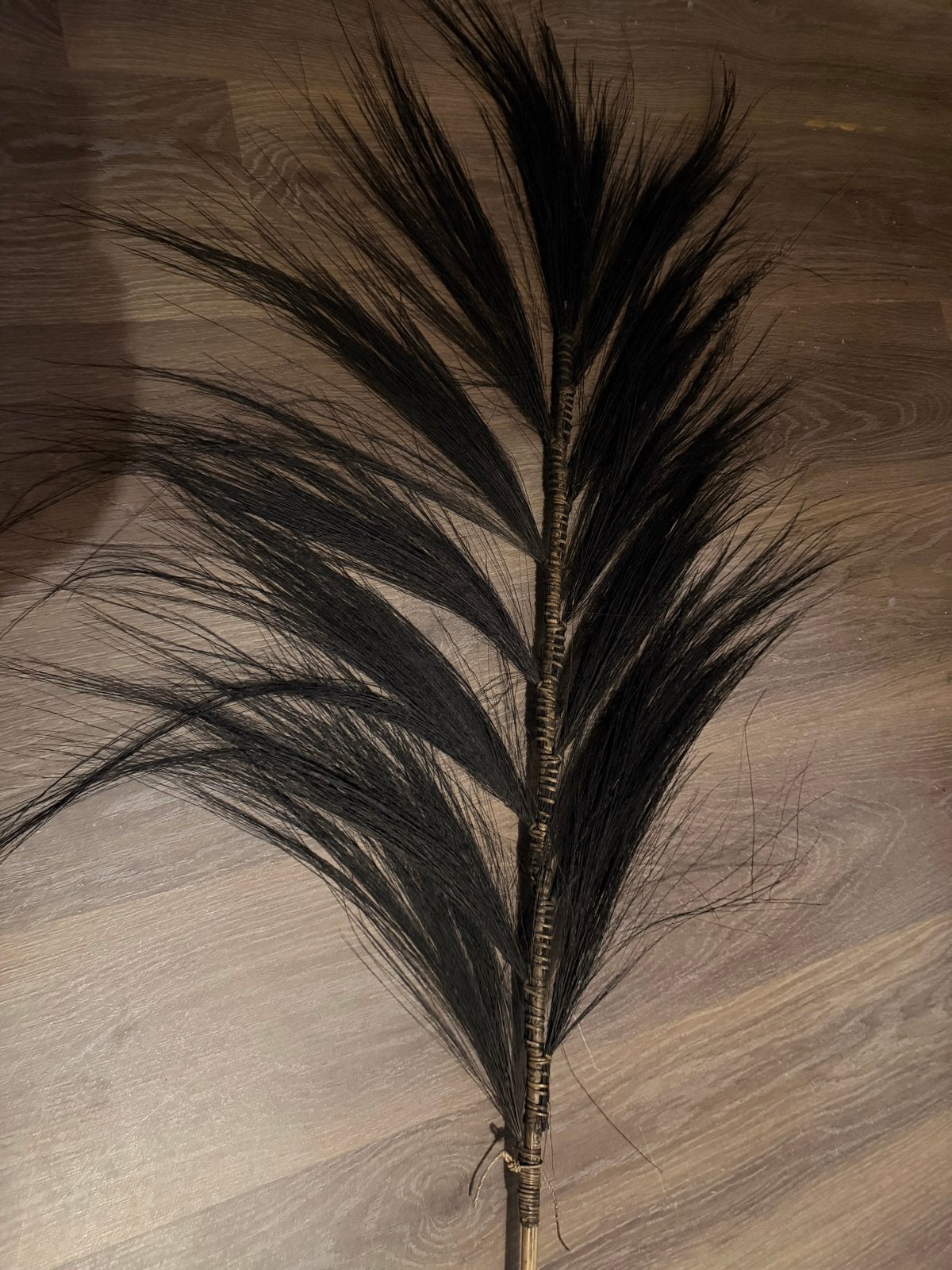 Decoratieve Bamboe Tak met Zwarte Vezels - 150 cm, Ophalen