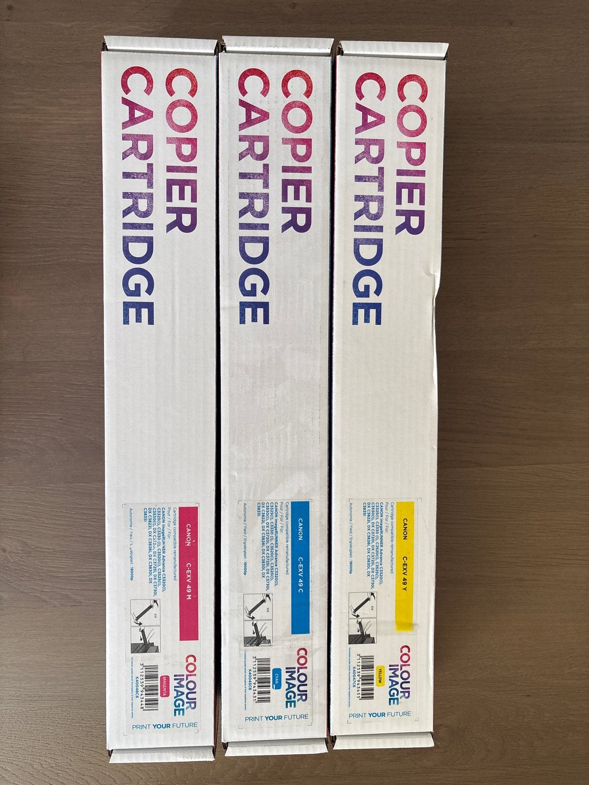 Canon C-EXV 49 Copier Cartridges - Magenta, Cyaan, Geel, Ophalen of Verzenden, Nieuw, Cartridge
