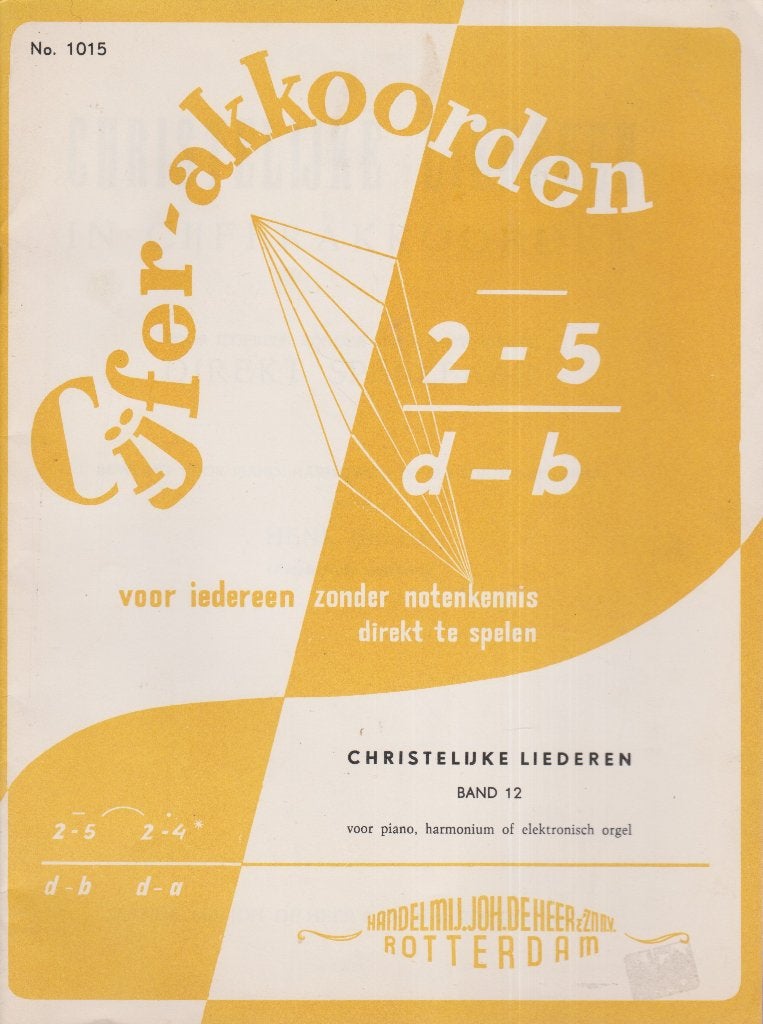 CIJFER-AKKOORDEN - CHRISTELIJKE LIEDEREN - BAND 12, Muziek en Instrumenten, Bladmuziek, Orgel, Gebruikt, Ophalen of Verzenden