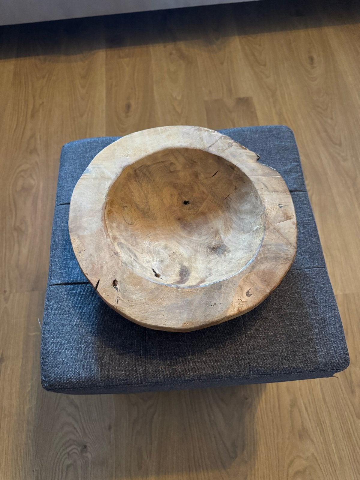 Decoratieve Houten Schaal - Rustieke Stijl, Ophalen, Gebruikt, Schaal, Rond