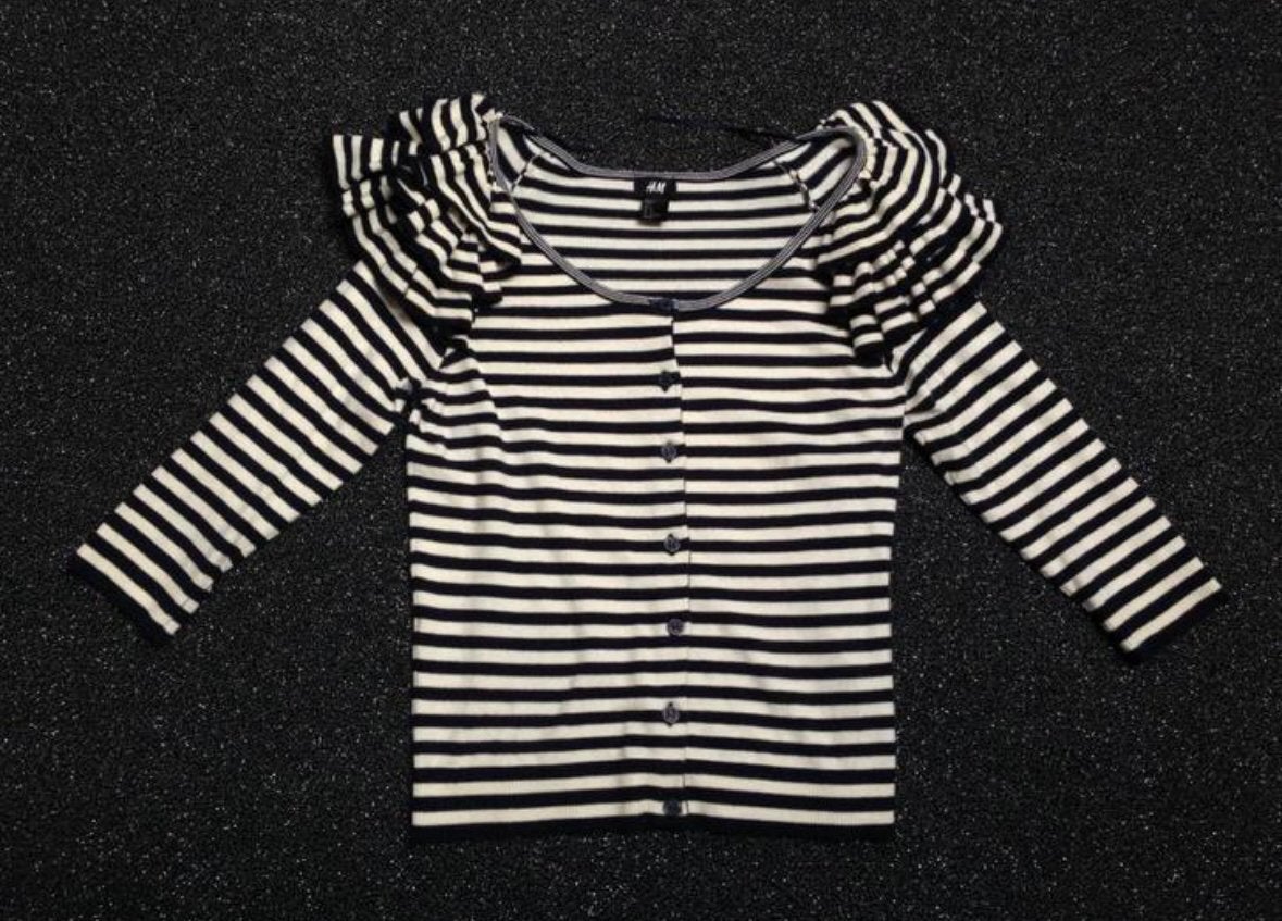 Blauw creme gestreept vest maat 36, Kleding | Dames, Truien en Vesten, Ophalen of Verzenden, Zo goed als nieuw, Maat 36 (S), Blauw