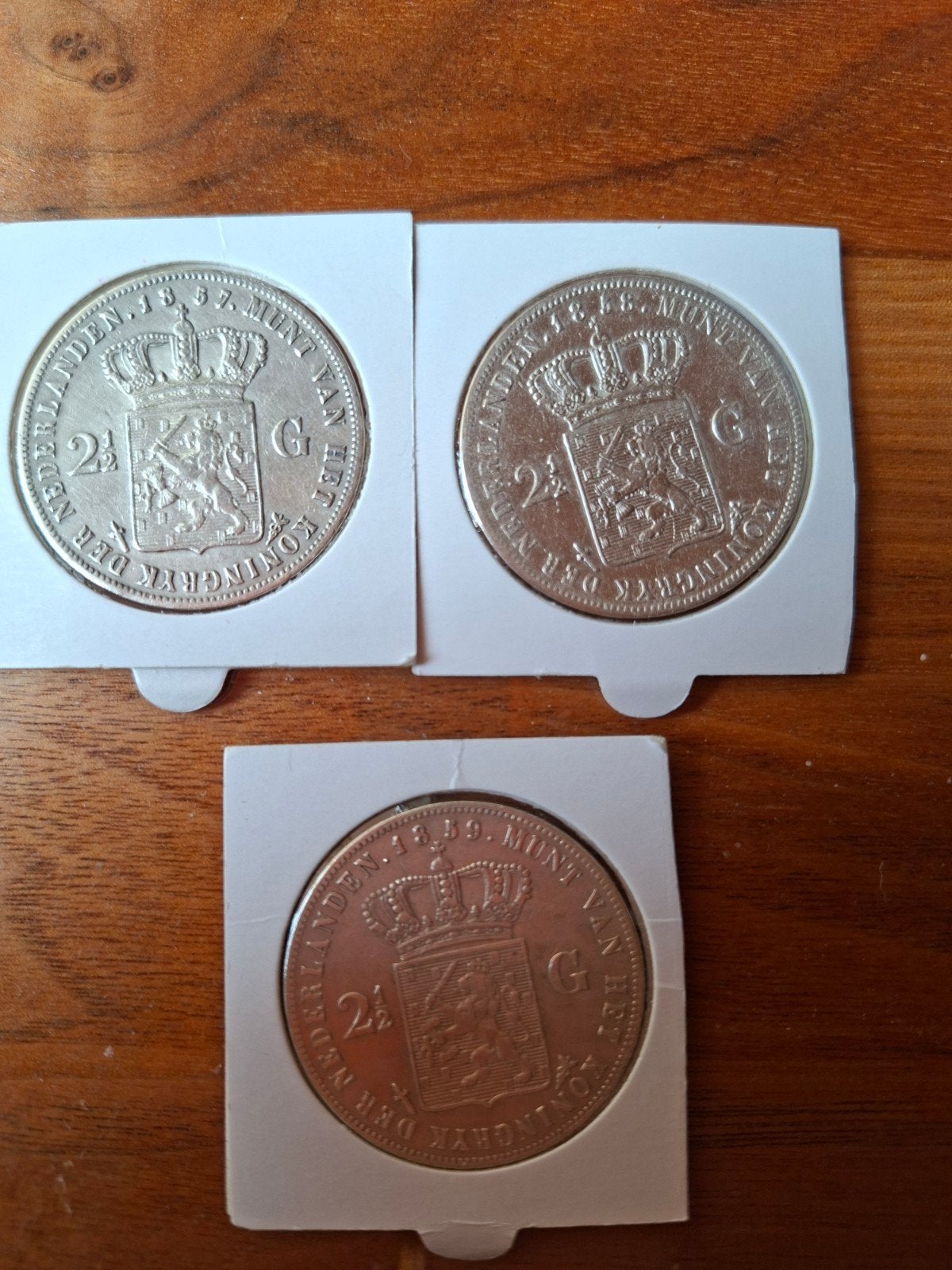 rijksdaalder 1857 1858 1859 willem 3 2½ gulden, Koning Willem III, Zilver, Ophalen of Verzenden, Losse munt