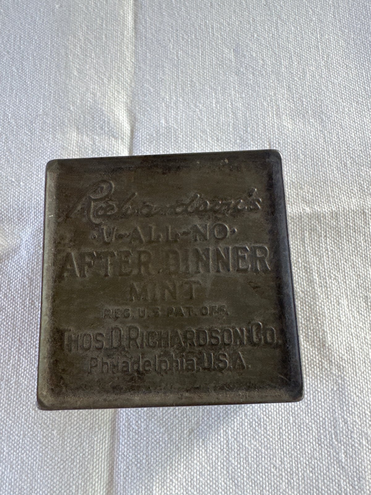 Antieke Richardson's After Dinner Mint Blikken Doos, Ophalen