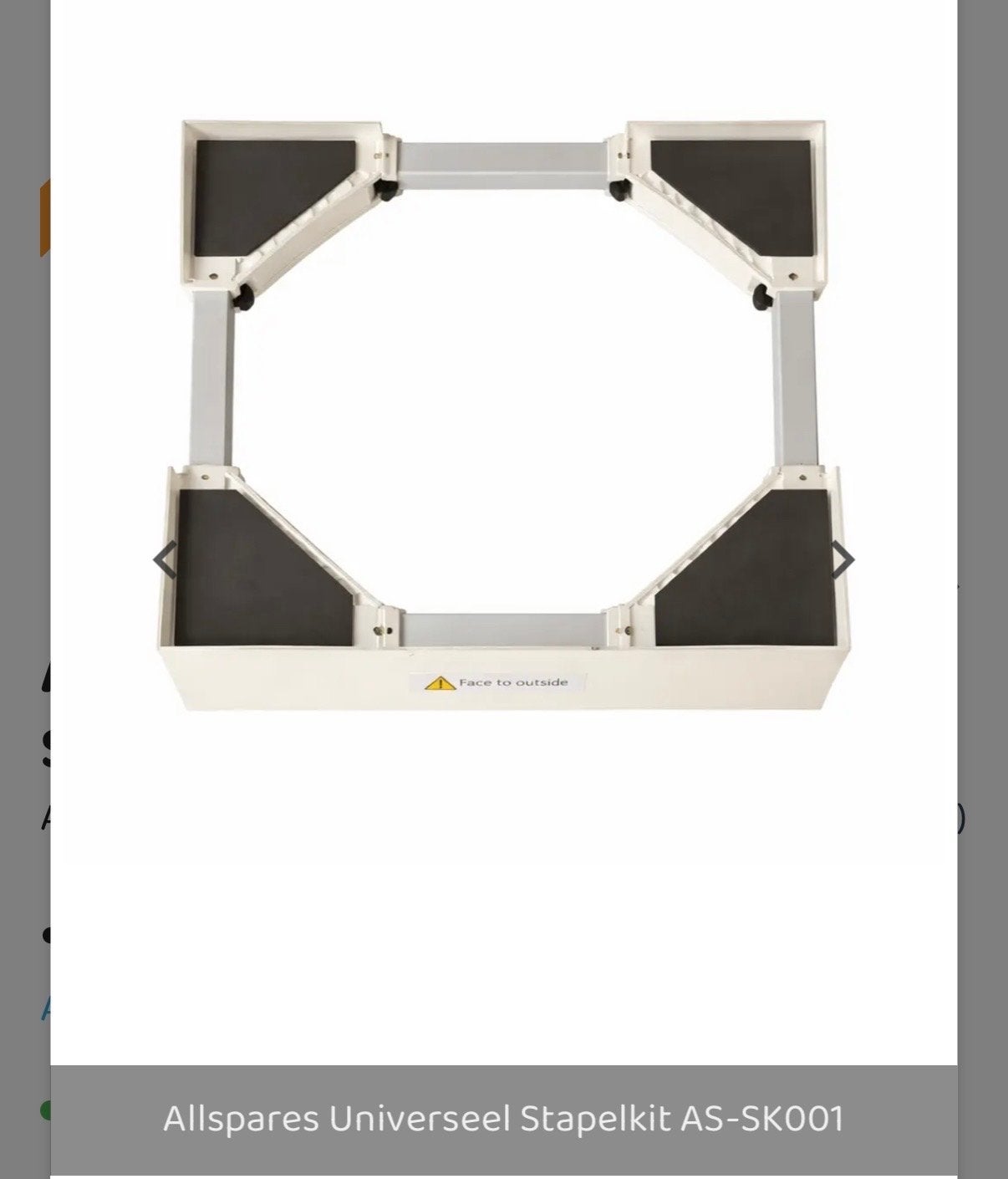 Allspares Universele Stapelkit AS-SK001 voor Wasmachine/Drog, Ophalen of Verzenden, Nieuw