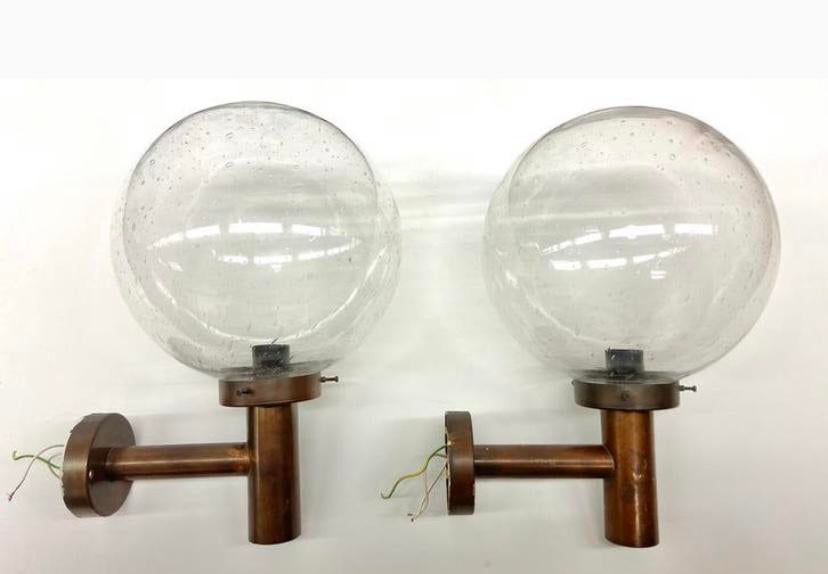 2 grote buitenlampen koper, fagerhults Zweden vintage, Ophalen, Zo goed als nieuw