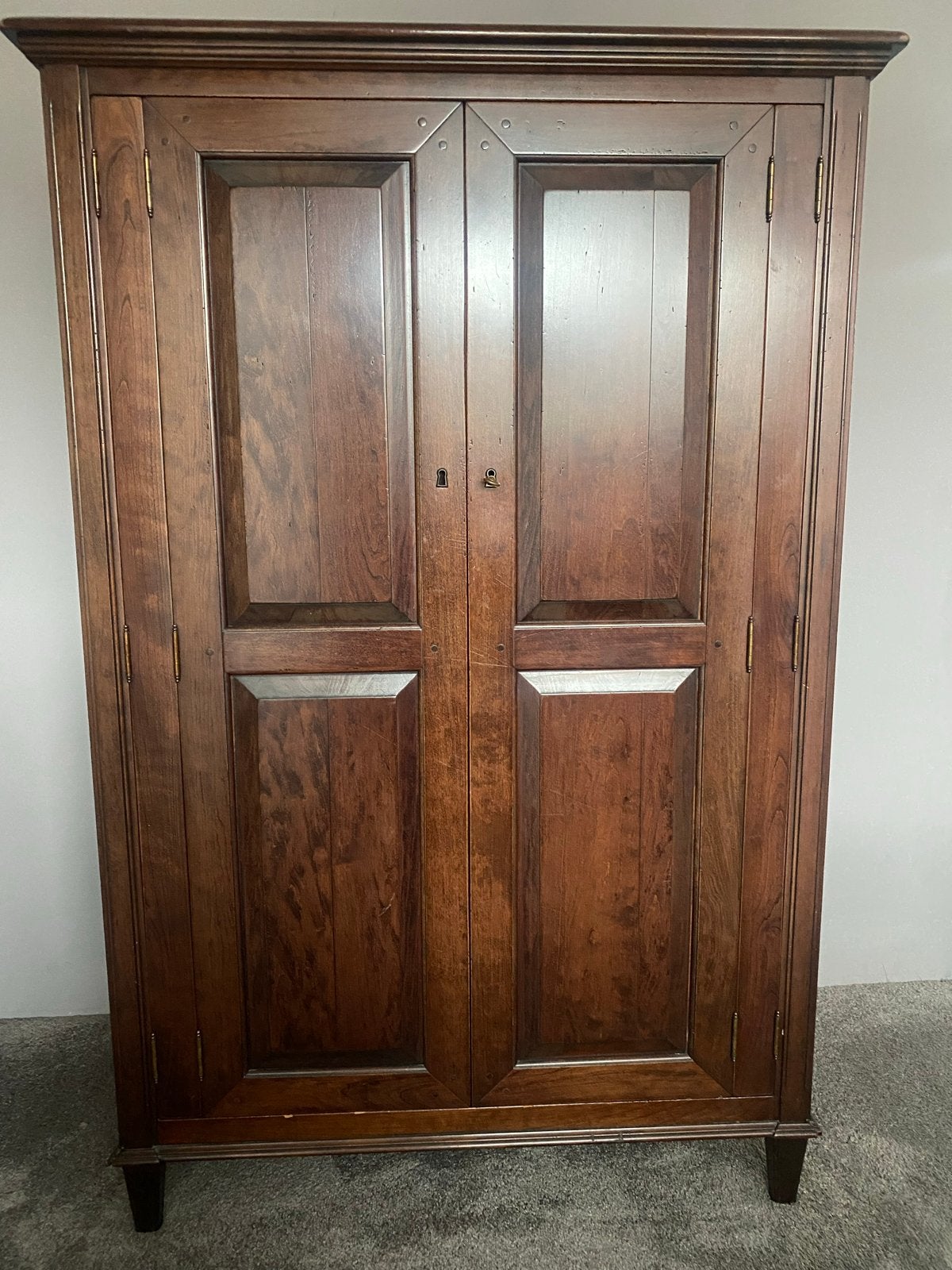 Antieke houten secretaire kast met uitschuifbaar blad, Ophalen