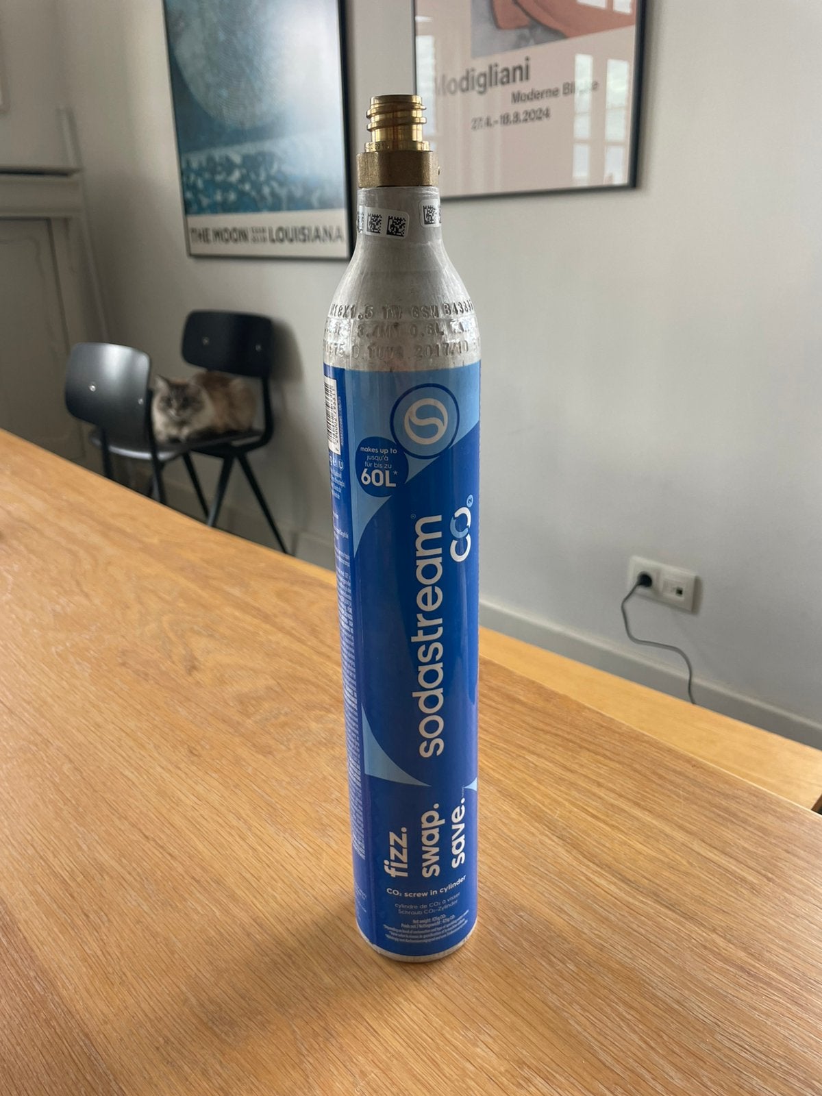 SodaStream Co2 Ruilcylinder, 60L, Witgoed en Apparatuur, Ophalen, Gebruikt