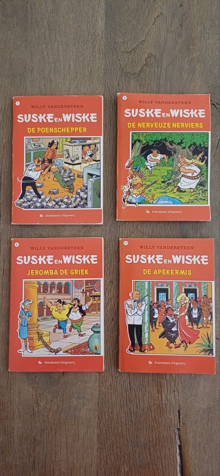 4 stuks mini-uitgaven Suske en Wiske, Gelezen, Willy Vandersteen, Ophalen of Verzenden, Meerdere stripboeken