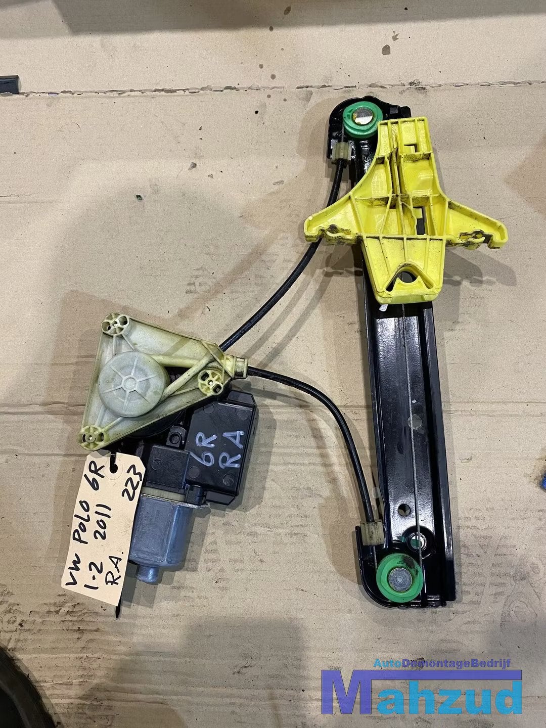 VW POLO 6R Rechts achter raammechaniek elektrisch mechanisme, Auto-onderdelen, Ruiten en Toebehoren, Gebruikt, Volkswagen, Volkswagen AG