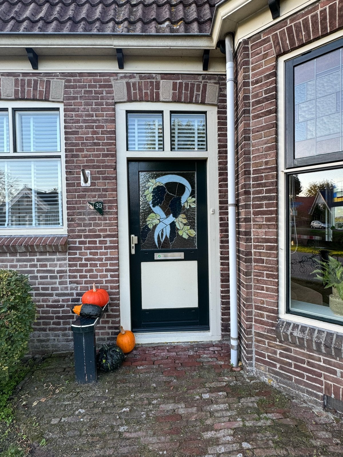 Prachtige voordeur met glas-in-lood, Doe-het-zelf en Verbouw, Gebruikt, 80 tot 100 cm, Minder dan 200 cm, Ophalen of Verzenden