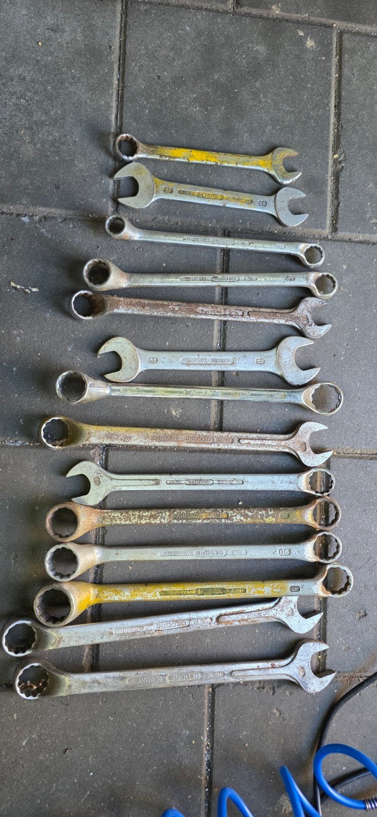 Diverse Gedore steek ringsleutels, Doe-het-zelf en Verbouw, Gereedschap | Handgereedschap, Ophalen, Gebruikt, Sleutel/ratel, Gedore