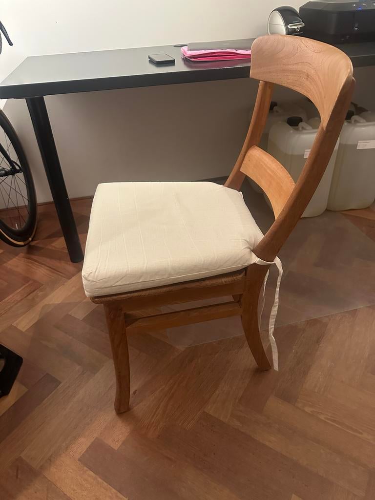 6 Victoriaanse stijl stoelen van teakhout, Antiek en Kunst, Antiek | Meubels | Stoelen en Banken, Ophalen