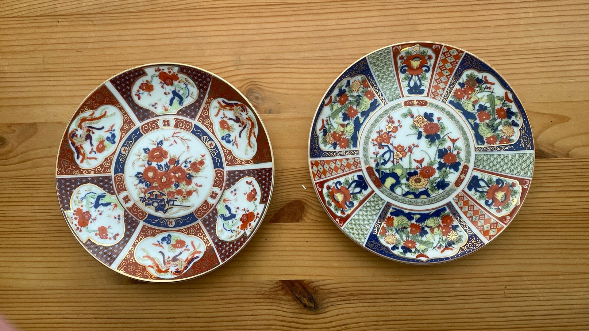 Set van 4 Japanse Imari porseleinen borden, Ophalen of Verzenden