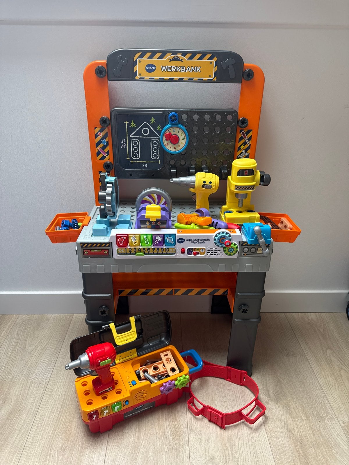 Vtech Werkbank en Kluspret Gereedschapsset - Zo goed als nie, Ophalen, Zo goed als nieuw, Bouwen, Met geluid