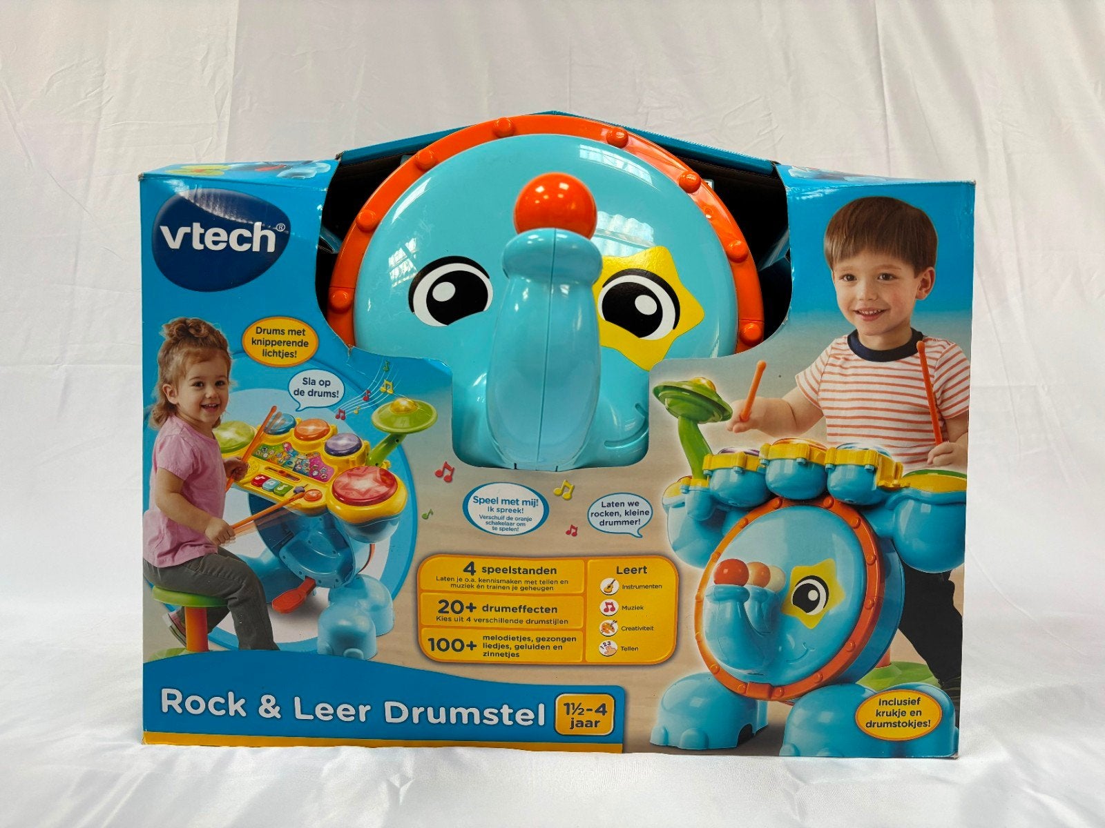 Vtech rock en leer drumstel, nieuw in doos, Ophalen of Verzenden, Nieuw