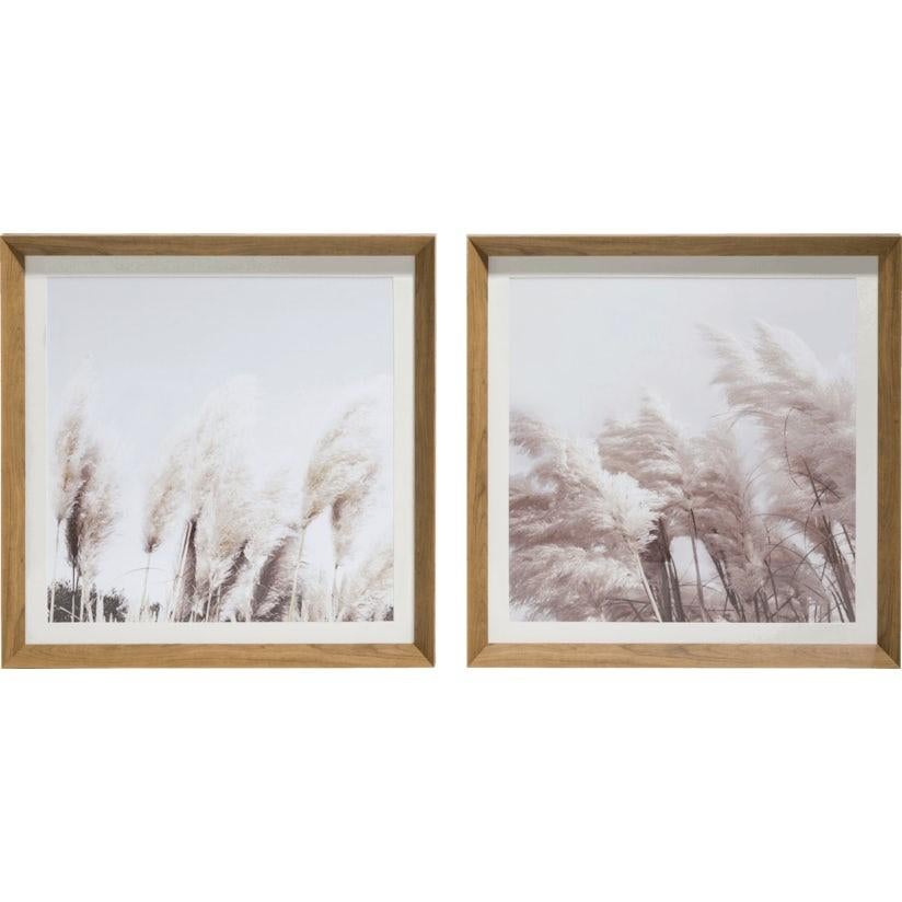 Set van 2 schilderijen pampas 50x50 cm Coco maison, Huis en Inrichting, Woonaccessoires | Schilderijen, Tekeningen en Foto's, Nieuw