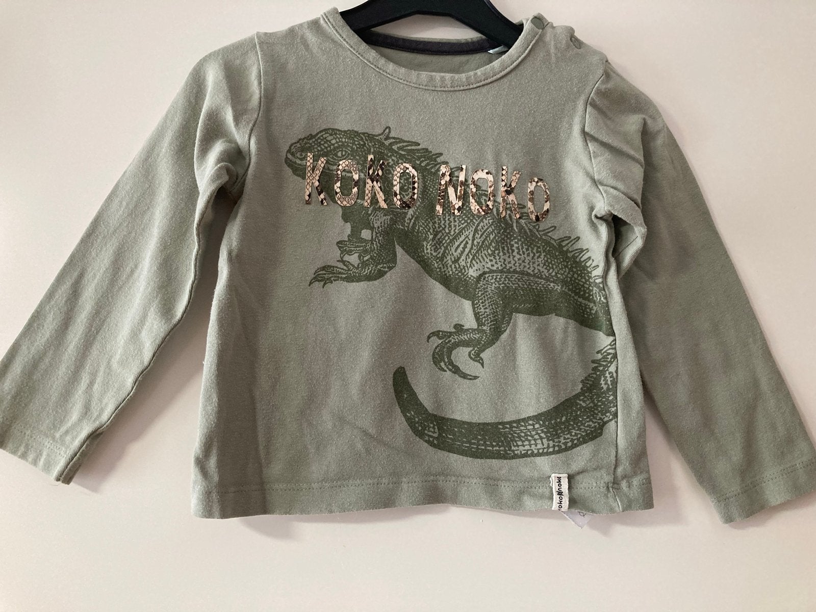 Koko Noko Longsleeve met Iguana Print - Maat 74/9M, Ophalen of Verzenden, Zo goed als nieuw, Jongetje, Shirtje of Longsleeve