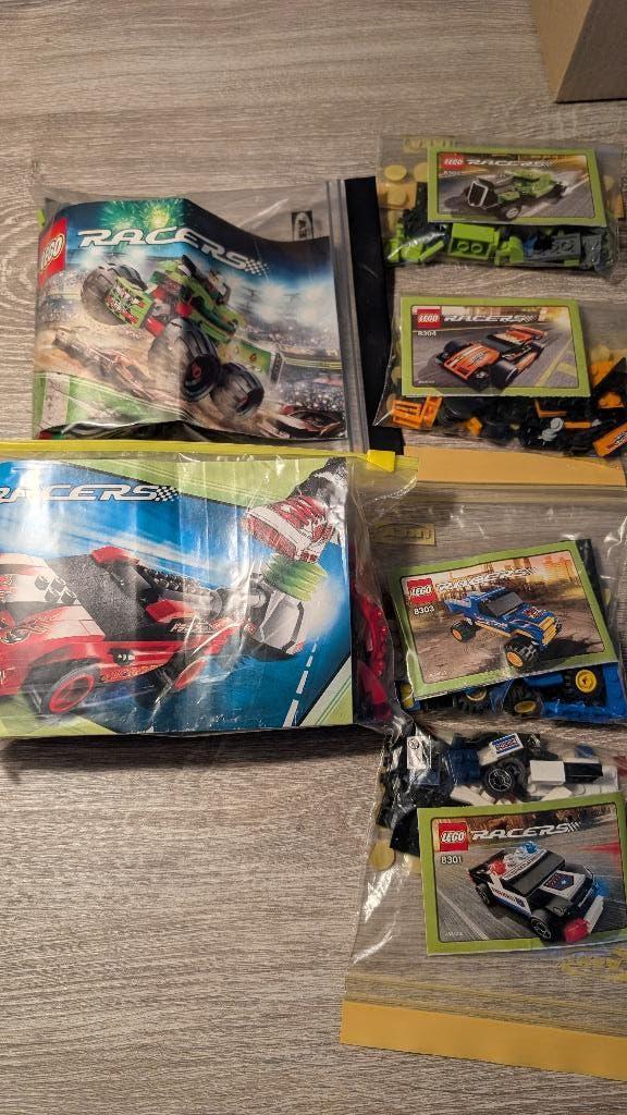 6x Lego Racers 8227, 8301, 8302, 8303, 8304 en 9095, Lego, Ophalen of Verzenden, Racers, Complete set