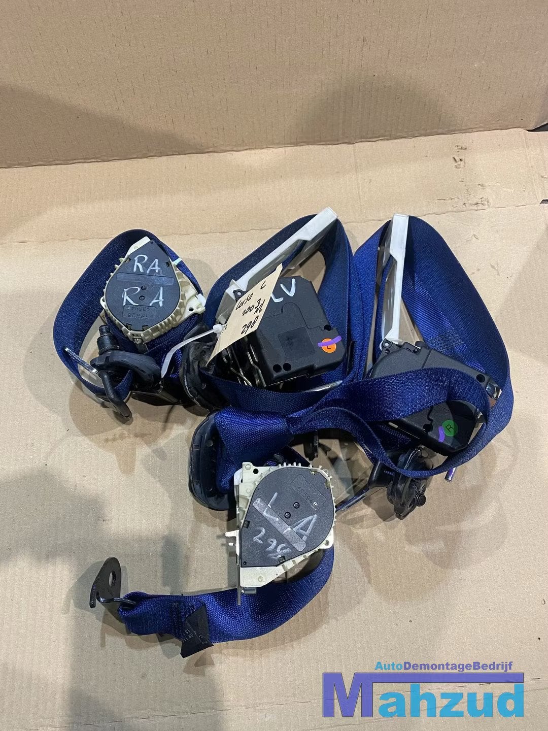 OPEL CORSA C blauw gordel set links rechts voor achter, Auto-onderdelen, Gebruikt, Opel Automobile GmbH, Ophalen of Verzenden