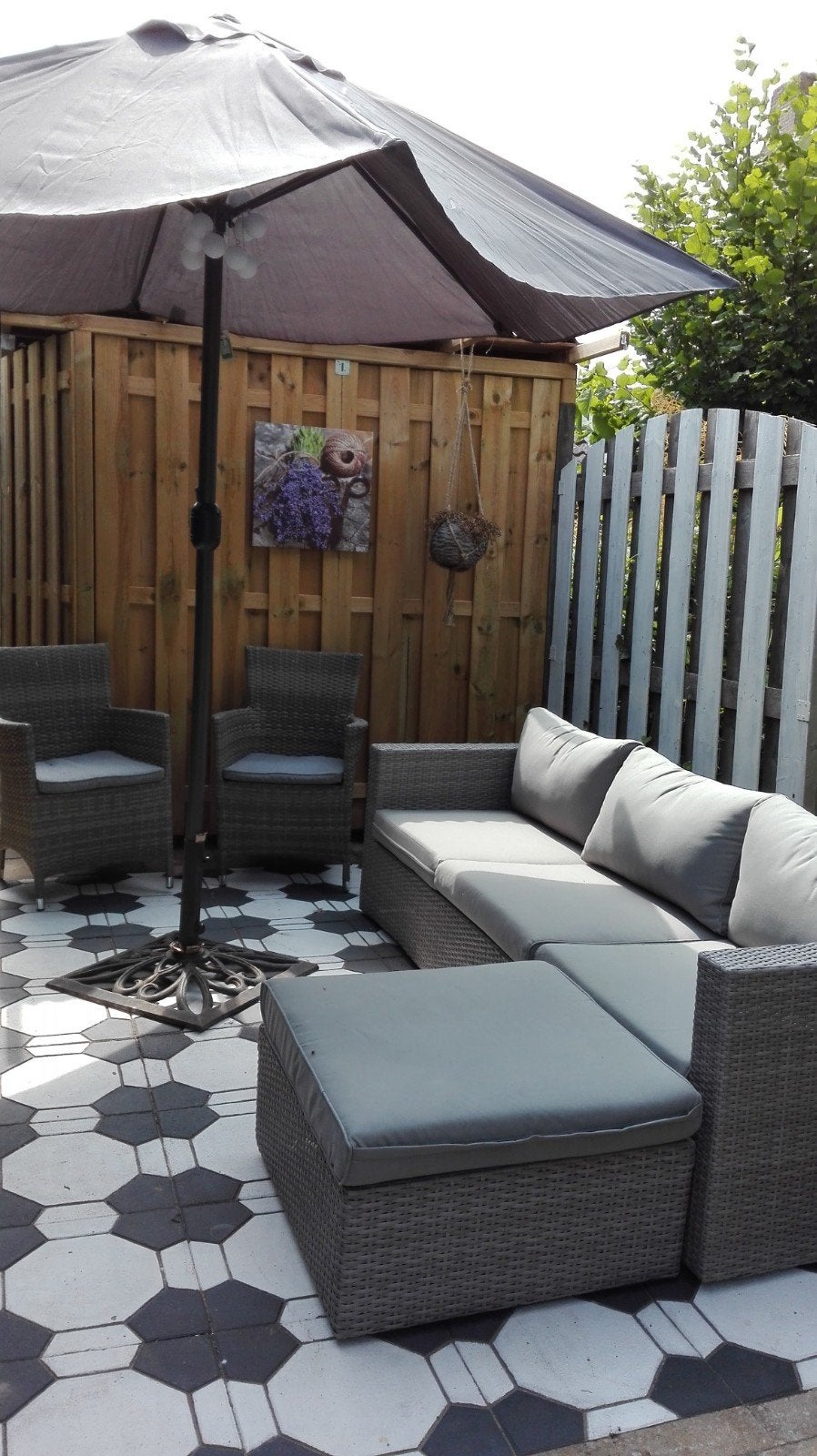 Gebruikte loungebank met defecte stang, Ophalen, Gebruikt, Bank, Loungeset