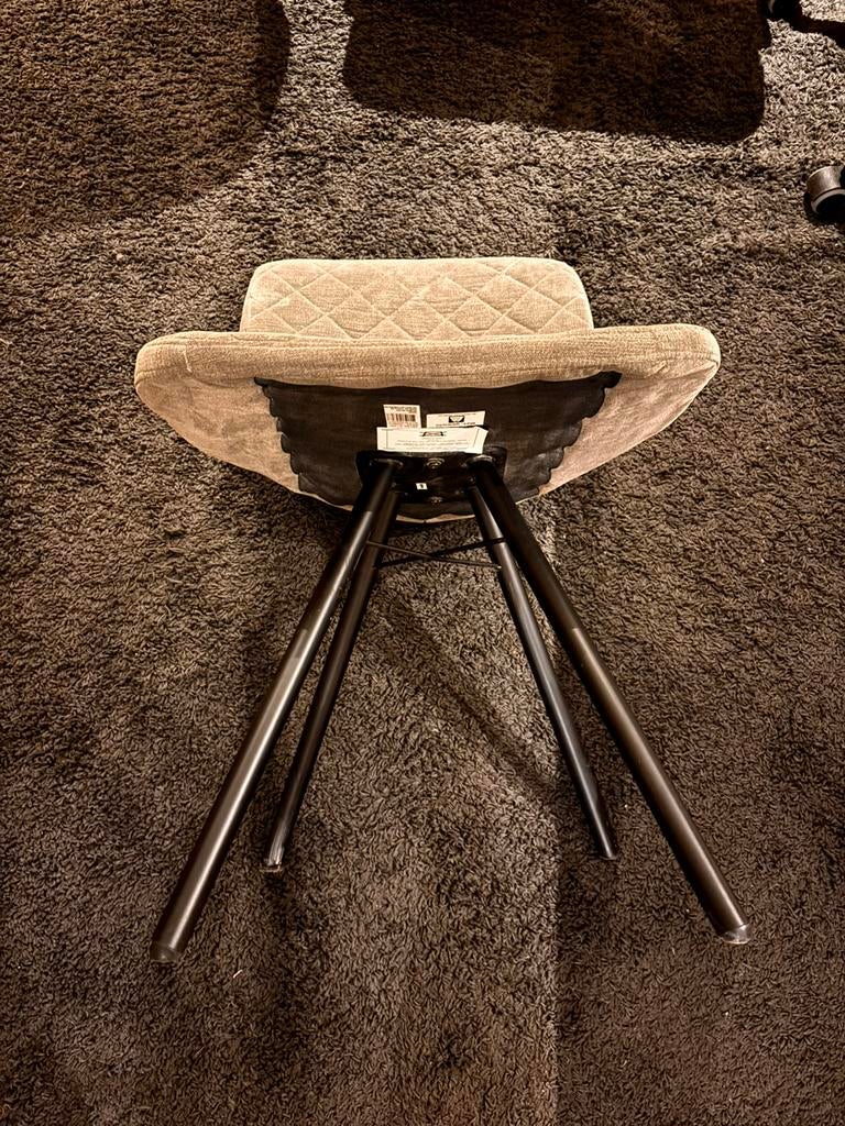 6 Moderne Eetkamerstoelen – Stoffen Bekleding – Setprijs, Ophalen, Zo goed als nieuw, Stof, Vijf, Zes of meer stoelen