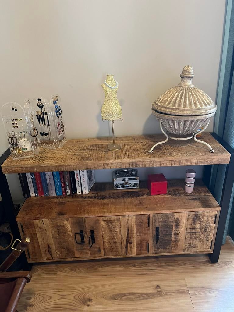 Mango meubels, Huis en Inrichting, Tafels | Sidetables, 50 tot 100 cm, Rond, Ophalen of Verzenden, Zo goed als nieuw