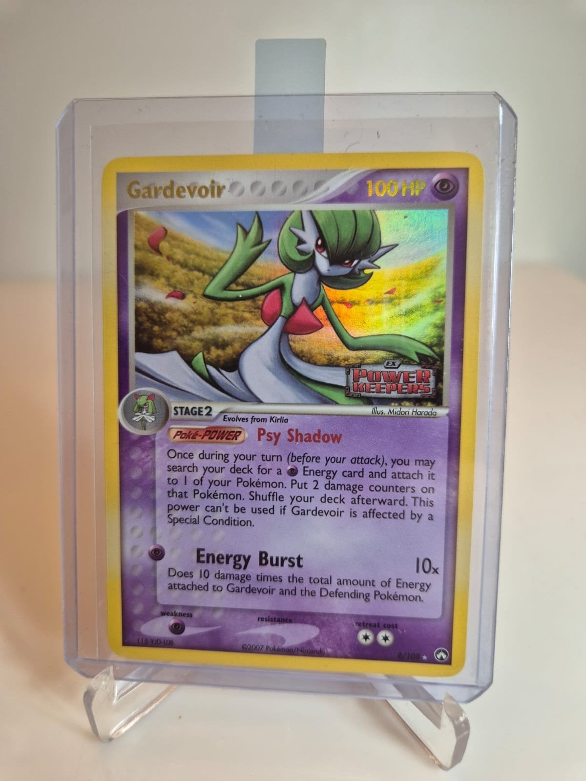 POKEMON KAART; GARDEVOIR, 9/108, HOLO, Ophalen of Verzenden, Zo goed als nieuw, Losse kaart