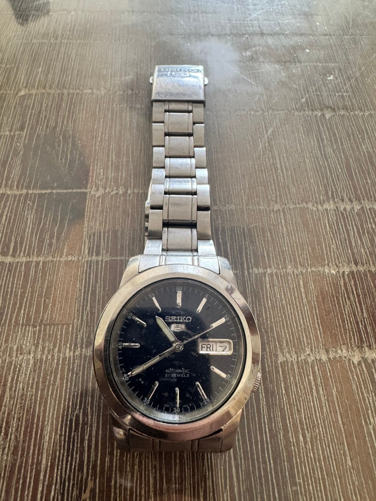 Seiko 5 Automatic herenhorloge, Sieraden, Tassen en Uiterlijk, Horloges | Dames, Ophalen of Verzenden, Zo goed als nieuw, Staal