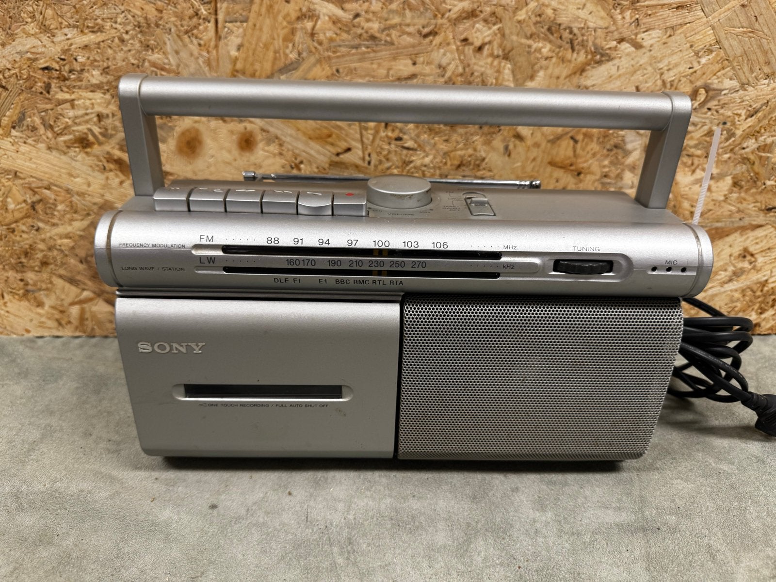 Vintage Sony CFM-20L Radio Cassette Recorder - werkend! ReK4, Gebruikt, Ophalen of Verzenden, X, Radio