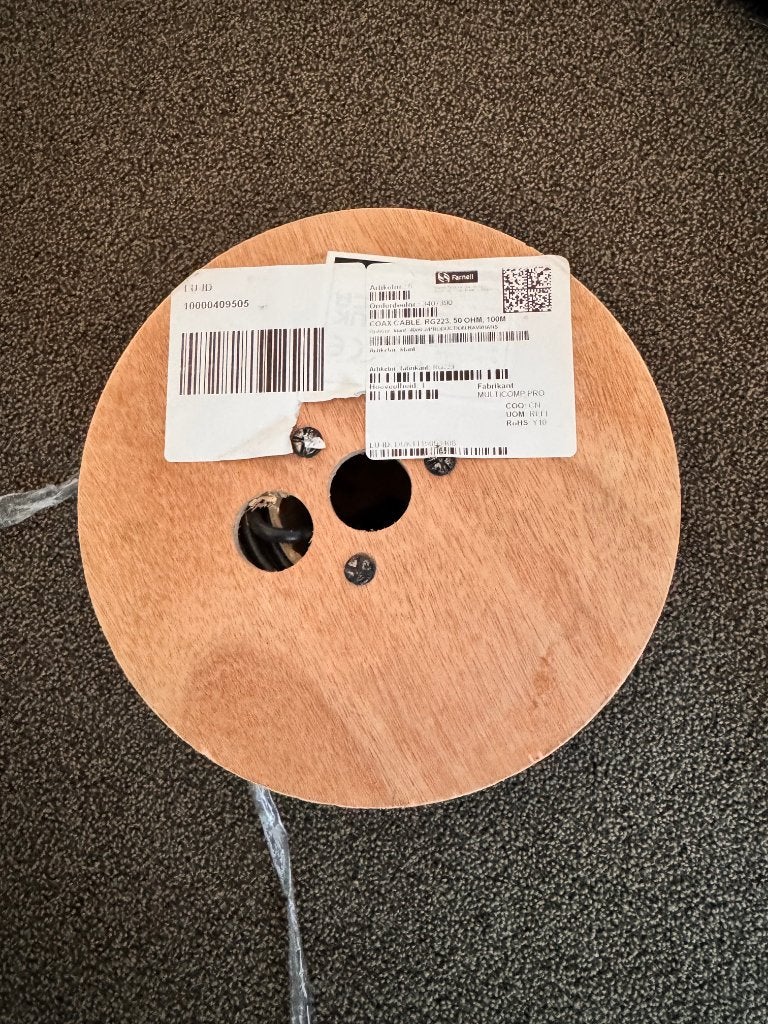 Rol 100 RG223 coax kabel, Ophalen of Verzenden, Nieuw, Toebehoren