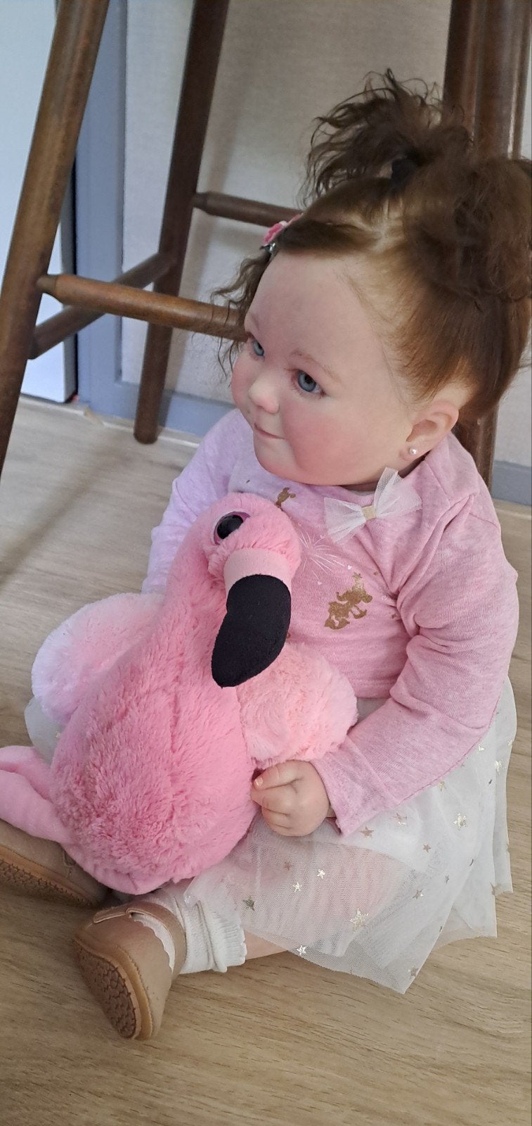 reborn baby pop June Awake met certificaat, Ophalen of Verzenden, Zo goed als nieuw, Babypop