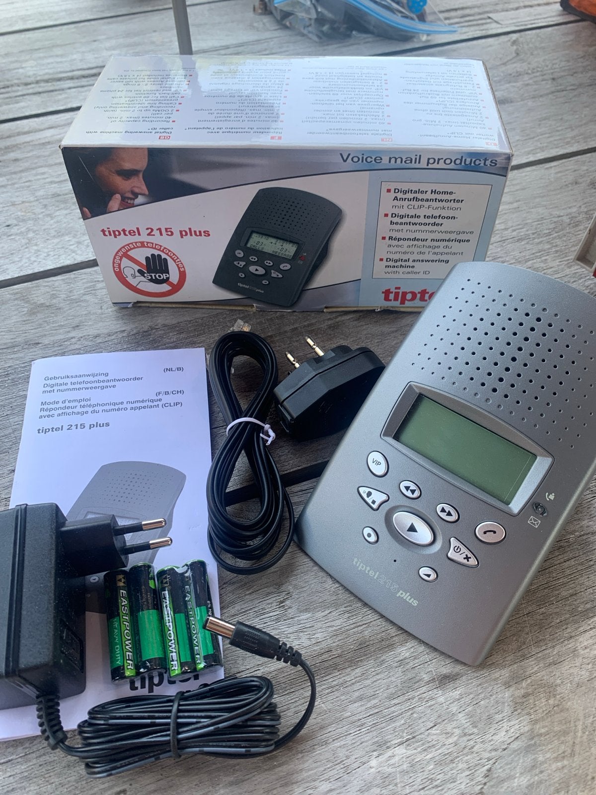 Nieuwe Tiptel 215 Plus Digitale Telefoonbeantwoorder, Ophalen of Verzenden, Zo goed als nieuw, Met geheugen, Memofunctie