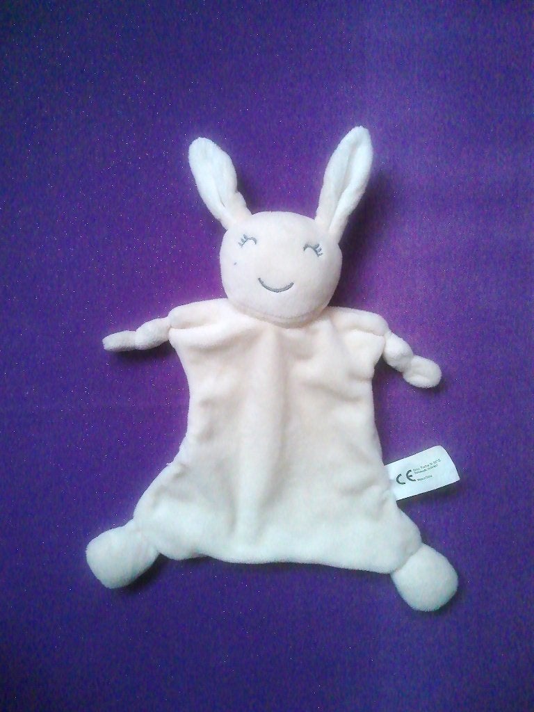 EVORA FUNNY BUNNY Knuffeldoekje KONIJN. ROZE **Nieuw**, Overige merken, Overige karakters, Ophalen of Verzenden, Beige
