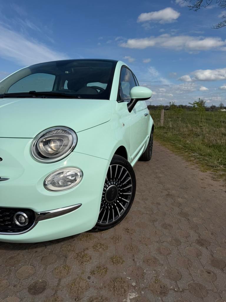 Fiat 500 Twinair Turbo 80pk 2018 Groen, Auto's, Fiat, Voorwielaandrijving, 31 €/maand, Origineel Nederlands, Bedrijf