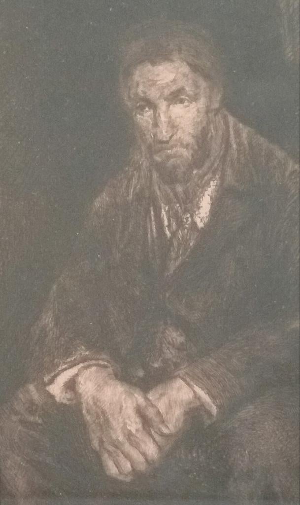 Jozef Israels Ets Een Zoon van het oude (Joodse) Volk, Antiek en Kunst, Ophalen of Verzenden