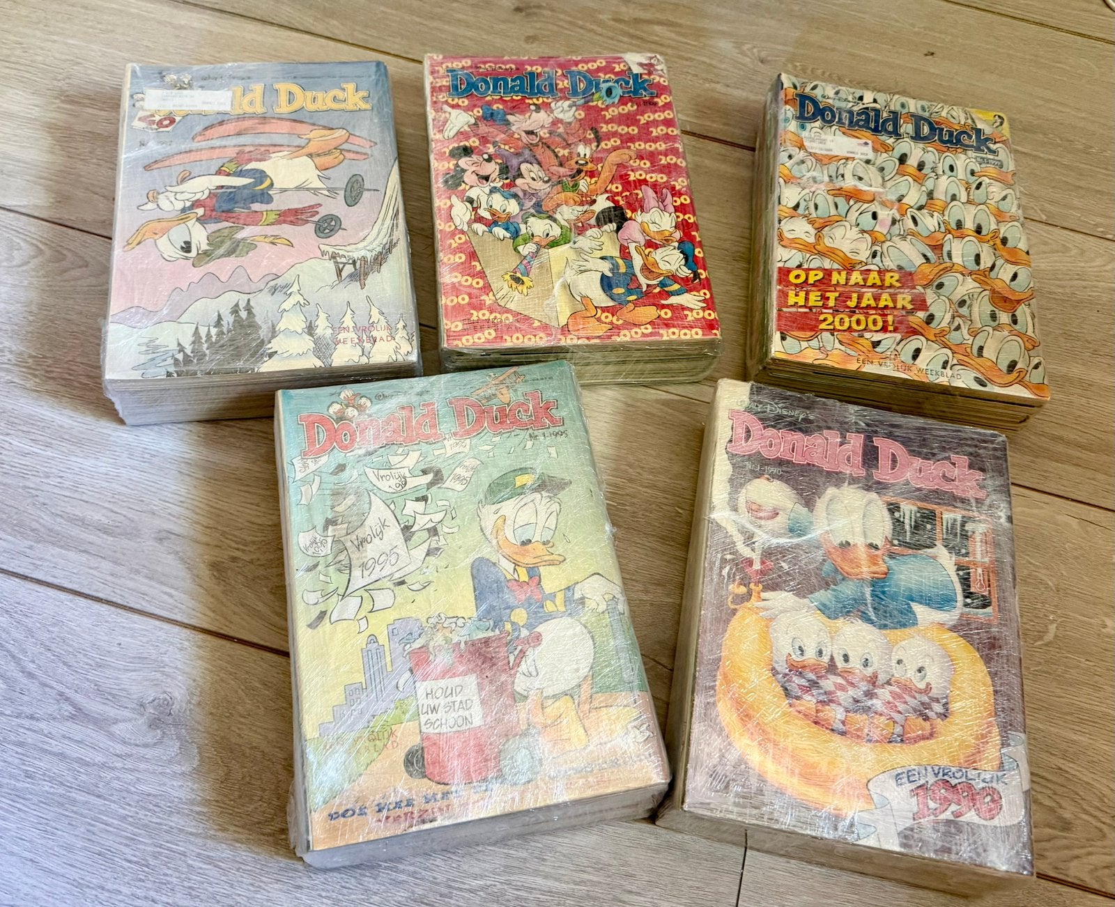 Vijf complete jaargangen Donald Duck plus vijftig losse, Complete serie of reeks, Ophalen, Gelezen