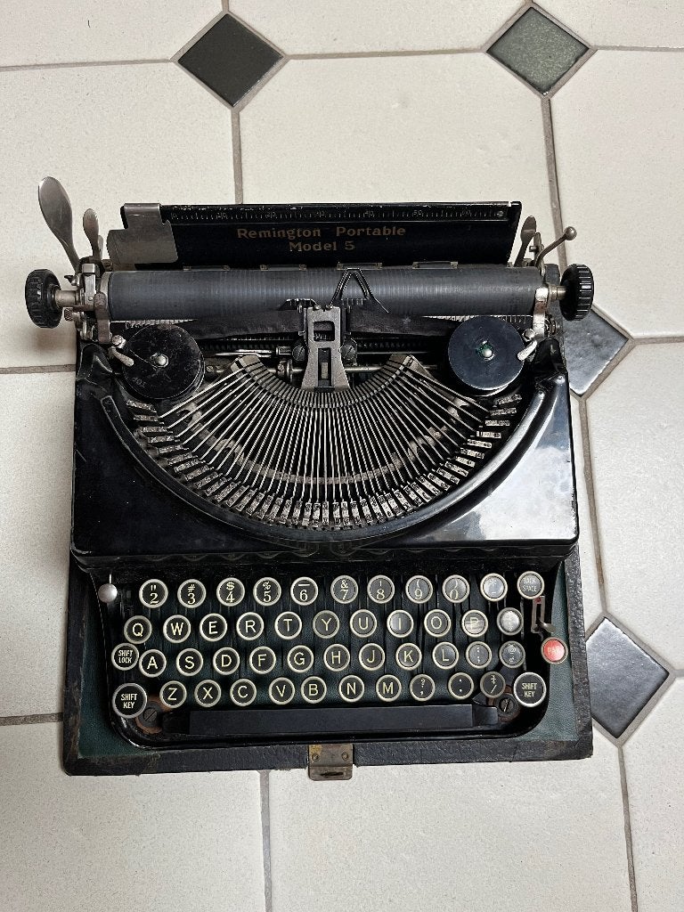 Antieke Remington type machine model 5, Diversen, Ophalen, Gebruikt