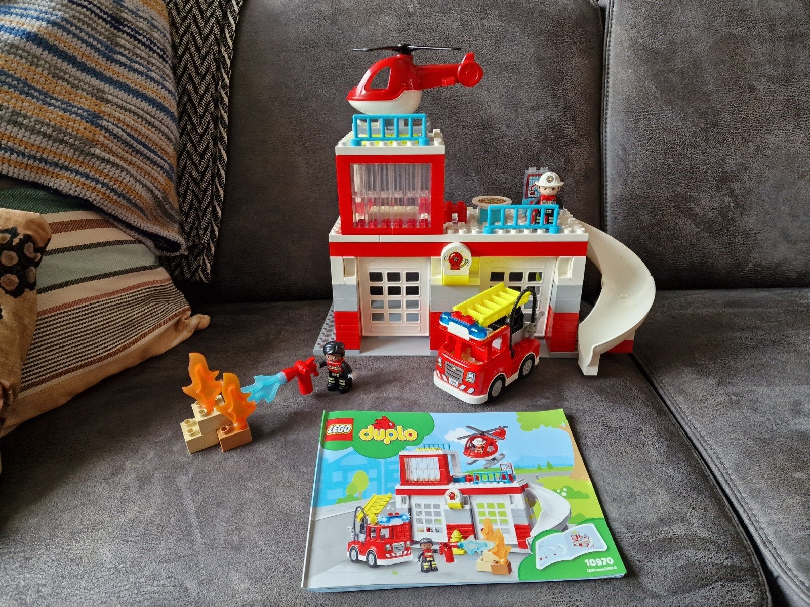 Lego Duplo Brandweerkazerne 10970 - Zo goed als nieuw, City, Inclusief instructies, Ophalen of Verzenden, Zo goed als nieuw