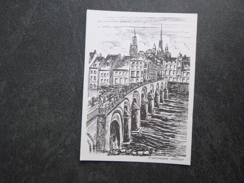 Maastricht, st. Servaasbrug  kunst, Verzenden, 1980 tot heden, Ongelopen, Limburg