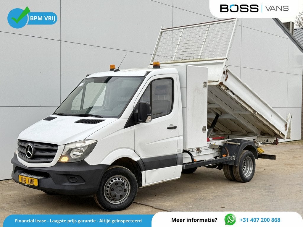 Mercedes-Benz Sprinter 514 2.2 CDI Kipper Open Laadbak Dubbe, Auto's, Bestelauto's, Bedrijf, Te koop, ABS, Alarm, Bluetooth, Boordcomputer