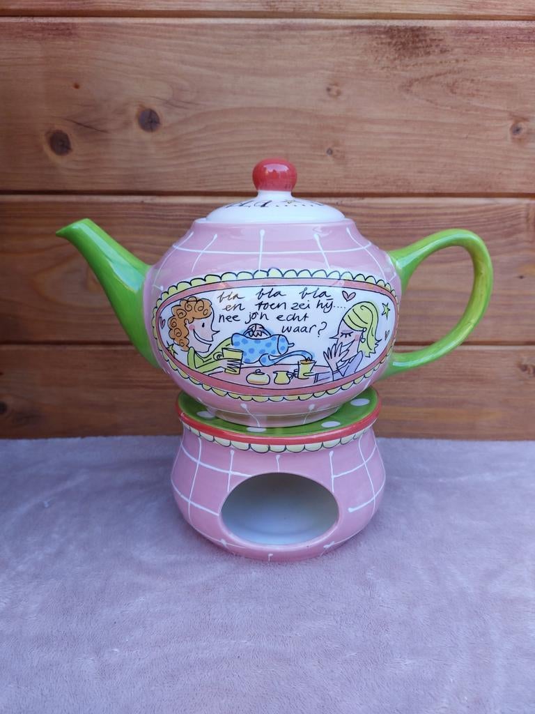 Blond Amsterdam theepot met theelicht, Blond Amsterdam, Overige typen, Ophalen of Verzenden, Zo goed als nieuw
