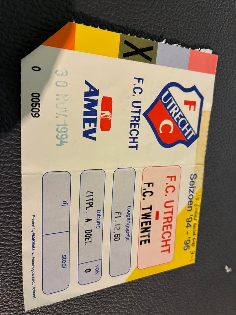 Oude entreekaartjes voetbalwedstrijden, Ophalen of Verzenden, Gebruikt, Overige binnenlandse clubs, Overige typen