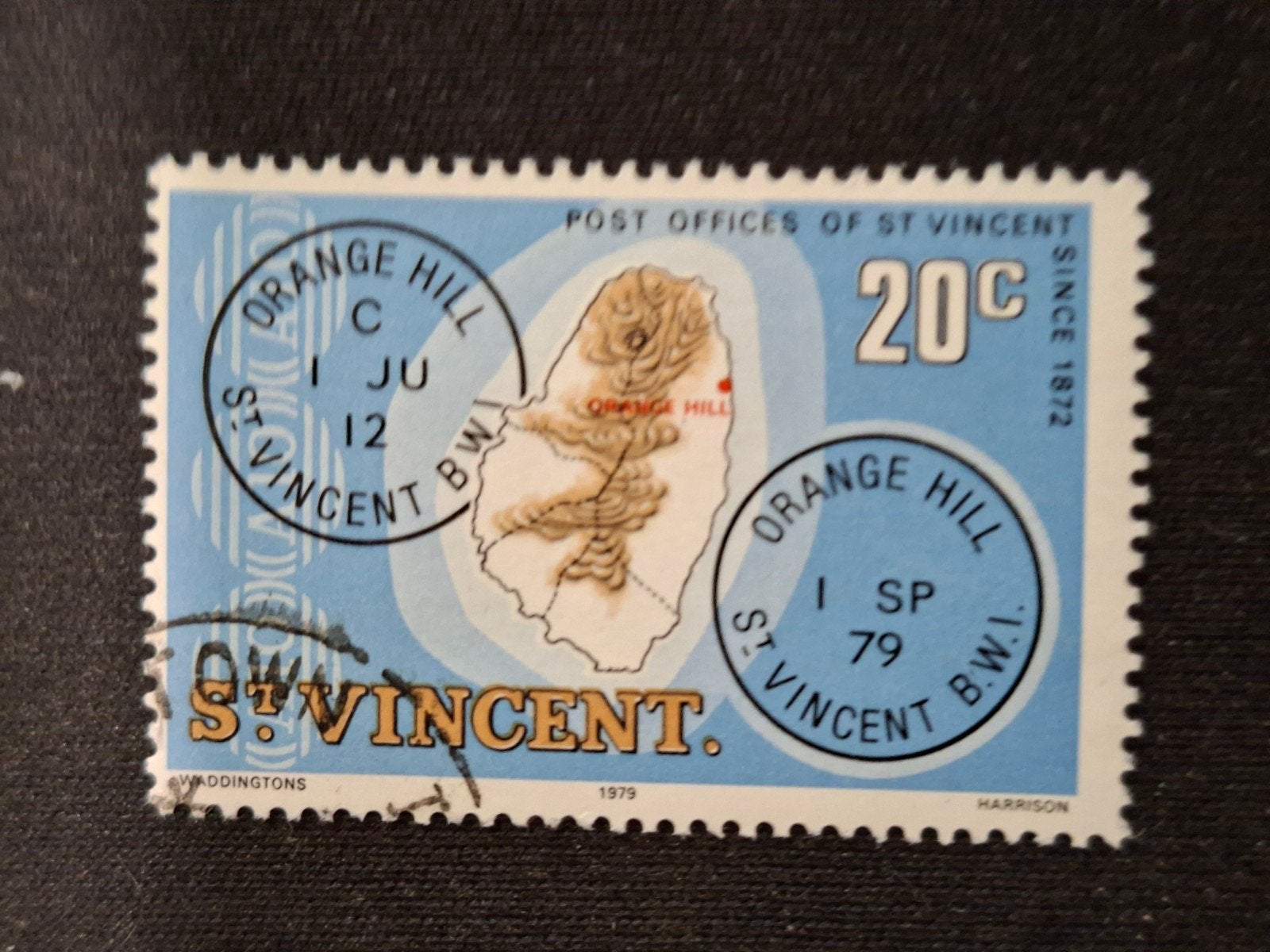 sint Vincent, Ophalen of Verzenden, Gestempeld, Midden-Amerika