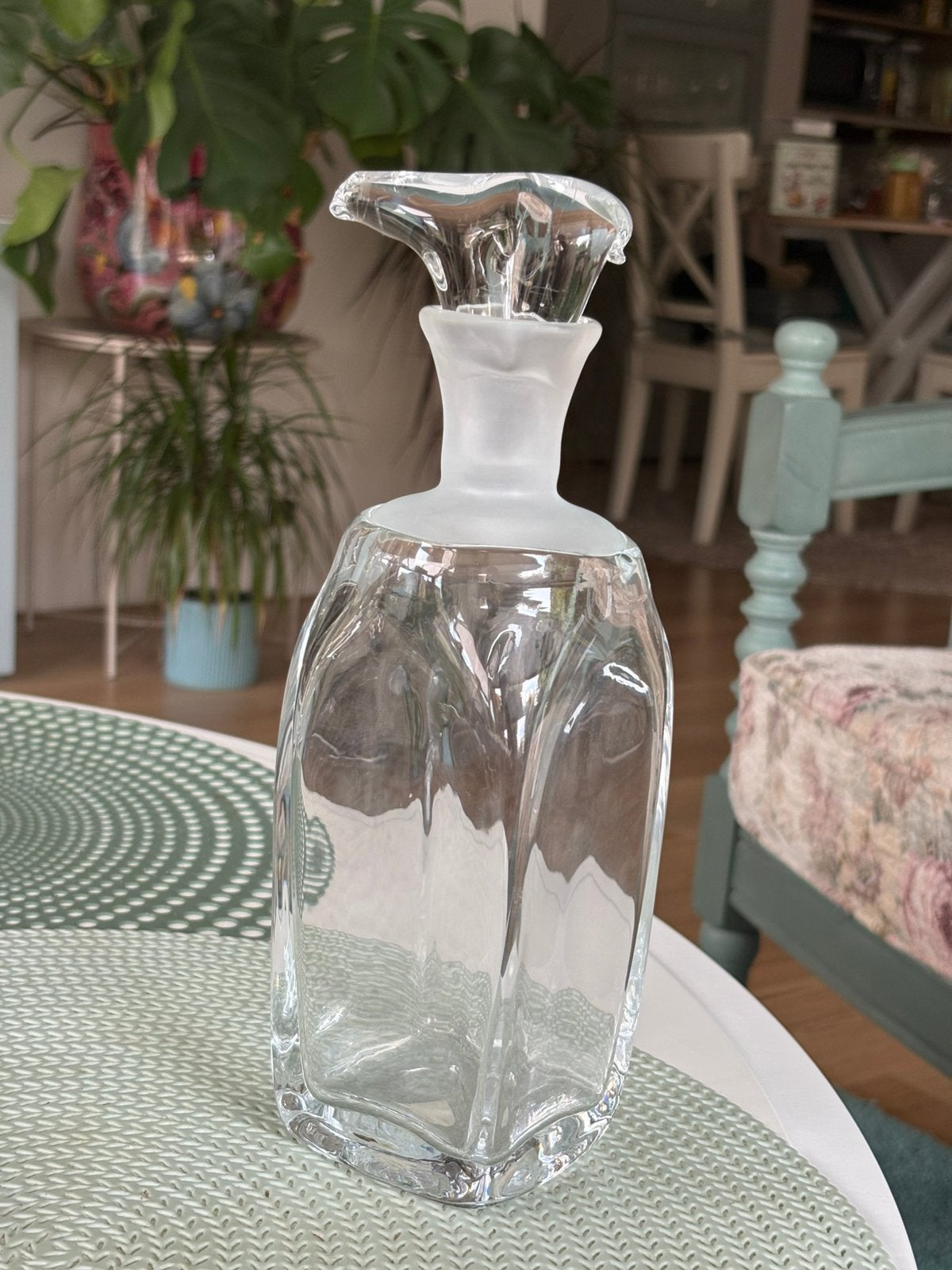 Vintage Randsfjord Glassverk kristallen karaf Noorwegen, Antiek en Kunst, Ophalen of Verzenden