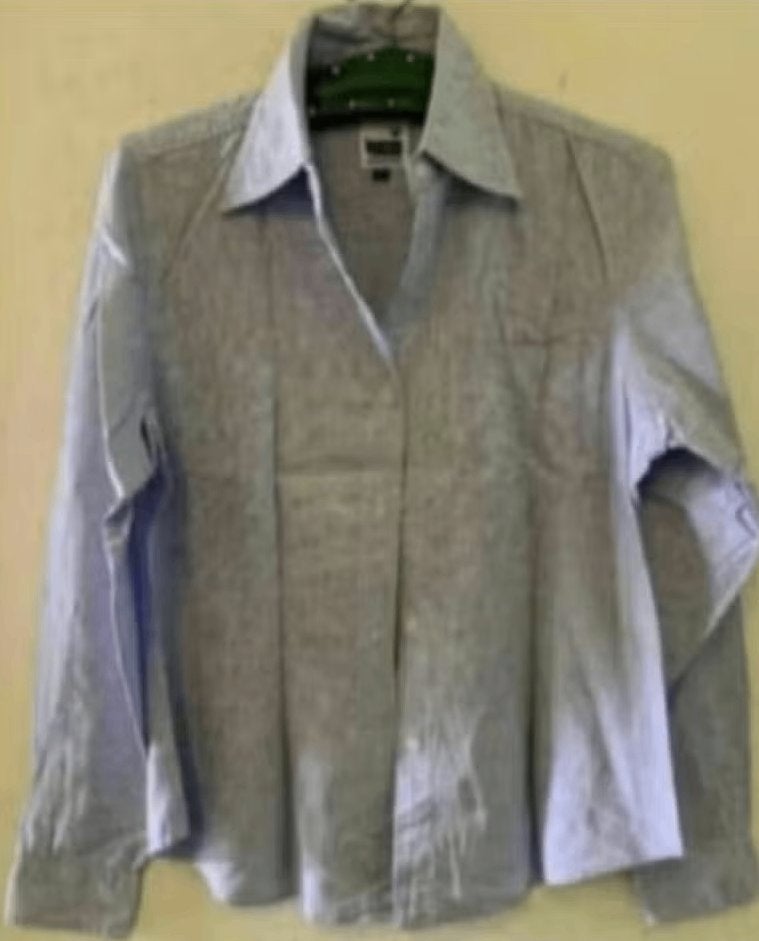 Wit blauw geruite blouse, bloes; maat 12; miss Selfudge, Kleding | Dames, Ophalen of Verzenden, Zo goed als nieuw, Maat 38/40 (M)